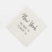 Thuis GPS-coördinaten Lengtegraad Latitude New Yor Servet (Hoek)