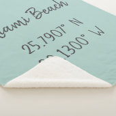 Thuis GPS coördineert lengtegraad Latitude Miami Sherpa Deken (3/4)