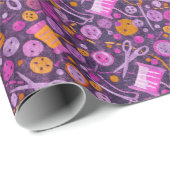 Thuis Hobby Seing DIY Paper Collage Pattern Paars Cadeaupapier (Rol Hoek)