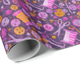 Thuis Hobby Seing DIY Paper Collage Pattern Paars Cadeaupapier