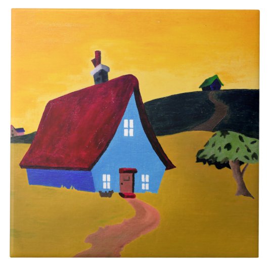 THUIS HOME keramische tapijten Tegeltje (Voorkant)