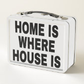 THUIS/HUIS IS WAAR HUIS/THUIS IS ZWARTE LETTERS (Achterkant)