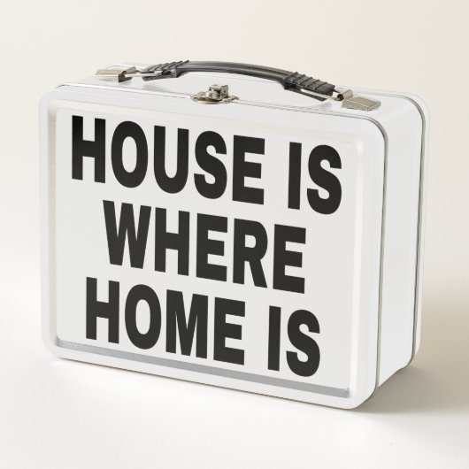 THUIS/HUIS IS WAAR HUIS/THUIS IS ZWARTE LETTERS (Voorkant)