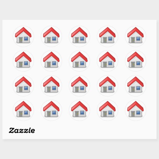 Thuis / Huis / Tango Ronde Sticker (Vel)