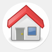 Thuis / Huis / Tango Ronde Sticker (Voorkant)