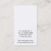 Thuis / Huis / Tango Visitekaartje (Achterkant)