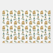 Thuis Hygge kerstpatroon Inpakpapier Vel (Voorkant)