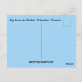 Thuis in Brits-Columbia, Canada Briefkaart (Achterkant)