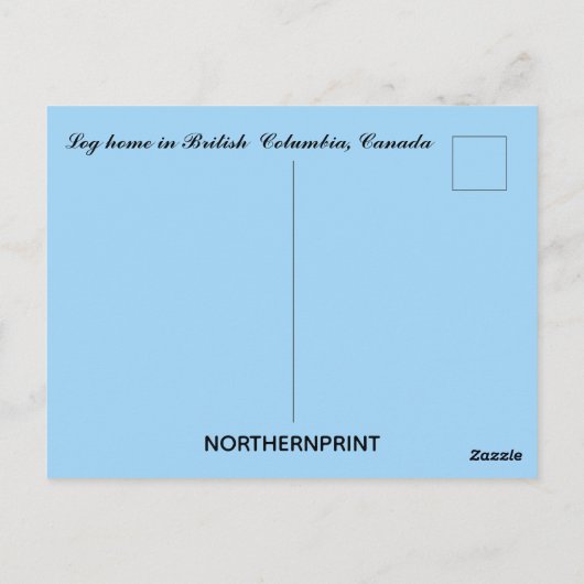 Thuis in Brits-Columbia, Canada Briefkaart (Achterkant)