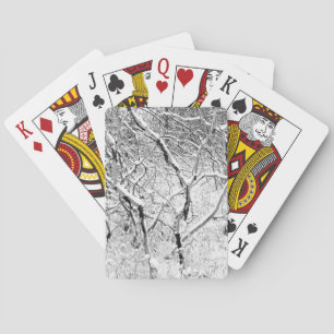 thuis in de sneeuw speelkaarten