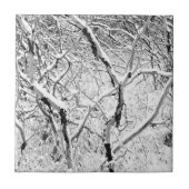 thuis in de sneeuw tegeltje (Voorkant)