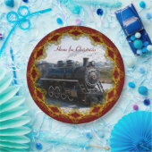 Thuis in de trein met kerst papieren bordje (Feest)