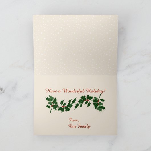 Thuis in de trein voor de Feestdagen Kaart (Binnen)