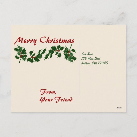 Thuis in de trein voor het Briefkaart (Achterkant)