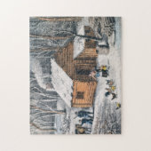  thuis in de wilde natuur (1870) legpuzzel (Verticaal)