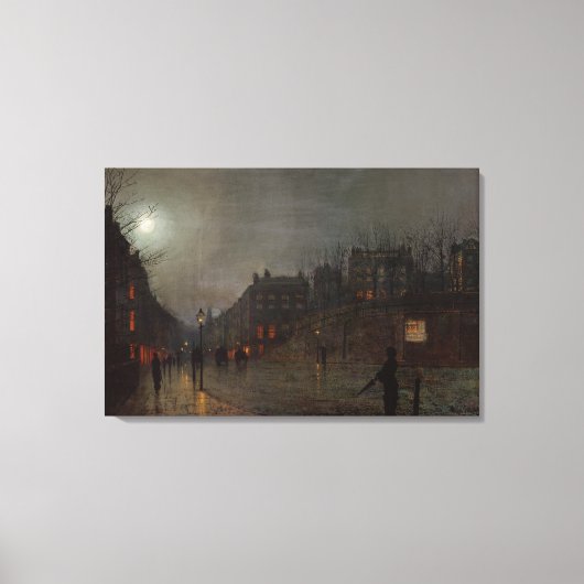 Thuis in Dusk, 1882 Canvas Afdruk (Voorkant)