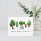 Thuis in het Inspirerend prijsopgave voor bossen Briefkaart (Staand voorkant)