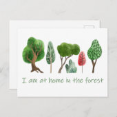 Thuis in het Inspirerend prijsopgave voor bossen Briefkaart (Voorkant / Achterkant)
