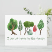 Thuis in het Inspirerend prijsopgave voor bossen Kaart (Staand voorkant)