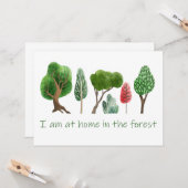 Thuis in het Inspirerend prijsopgave voor bossen Kaart (Voorkant / Achterkant in situ)