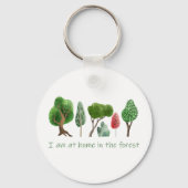Thuis in het Inspirerend prijsopgave voor bossen Sleutelhanger (Voorkant)