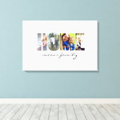 THUIS in je foto's Canvas Afdruk (Insitu (Houten vloer))