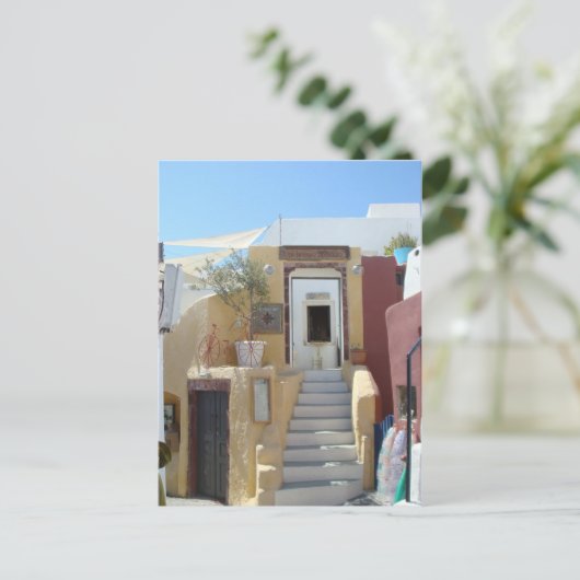 Thuis in Santorini Briefkaart (Staand voorkant)