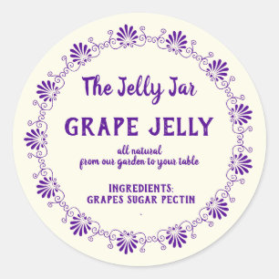 Thuis ingeblikte grafische kaart Jelly Uw bedrijfs Ronde Sticker