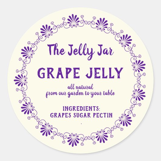 Thuis ingeblikte grafische kaart Jelly Uw bedrijfs Ronde Sticker (Voorkant)