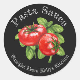 Thuis inmaakbedrijf tomatenpastasaus label