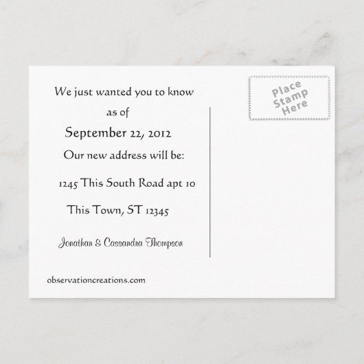 Thuis is... aankondigingskaart (Achterkant)