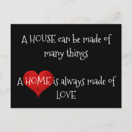 Thuis is altijd gemaakt van Love Quote Typography  Briefkaart