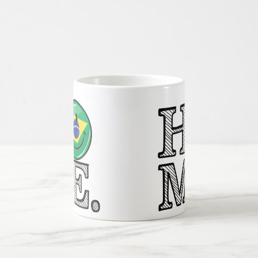 Thuis is Brazilië glimlachend vlaggenhuisWarmer Koffiemok (Center)