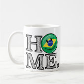 Thuis is Brazilië glimlachend vlaggenhuisWarmer Koffiemok (Links)