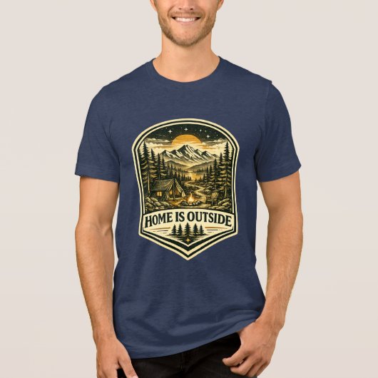 THUIS IS BUITEN Tri-Blend SHIRT (Voorkant)