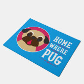 Thuis is de locatie waar de Pug is aangetast Deurmat (Schuin)