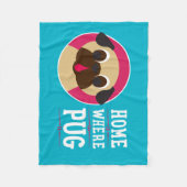 Thuis is de locatie waar de stekker uit het stopco fleece deken (Voorkant)