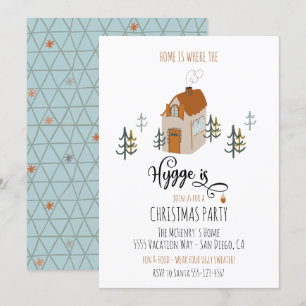Thuis is de plaats waar de hygge kerstfeest is kaart