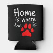 Thuis is de plaats waar de papierafdruk is blikjeskoeler (Achterkant)