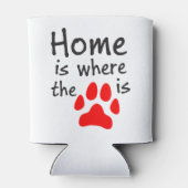 Thuis is de plaats waar de papierafdruk is blikjeskoeler (Achterkant)