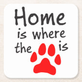 Thuis is de plaats waar de papierafdruk is kartonnen onderzetters (Voorkant)