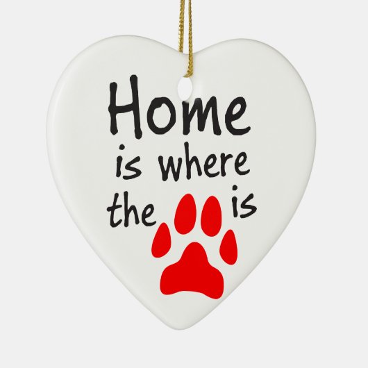 Thuis is de plaats waar de papierafdruk is keramisch ornament (Rechts)