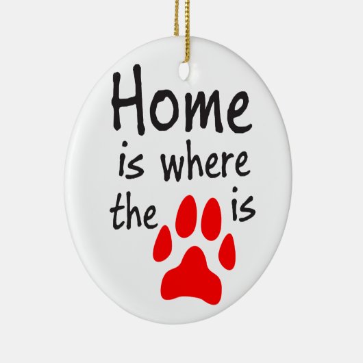 Thuis is de plaats waar de papierafdruk is keramisch ornament (Rechts)