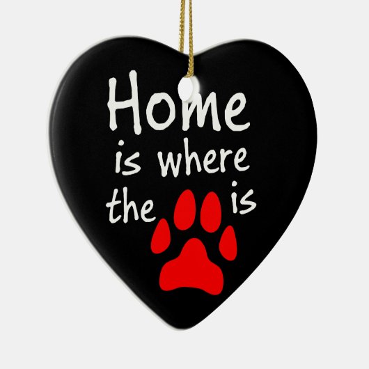 Thuis is de plaats waar de papierafdruk is keramisch ornament (Rechts)