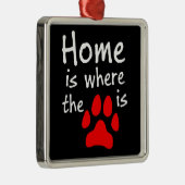 Thuis is de plaats waar de papierafdruk is metalen ornament (Rechts)
