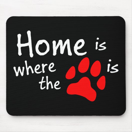 Thuis is de plaats waar de papierafdruk is muismat (Voorkant)