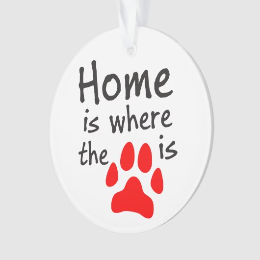 Thuis is de plaats waar de papierafdruk is ornament (voorkant)