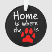 Thuis is de plaats waar de papierafdruk is ornament (voorkant)