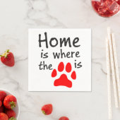 Thuis is de plaats waar de papierafdruk is servet (Insitu)