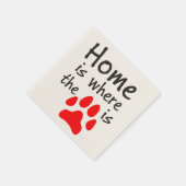 Thuis is de plaats waar de papierafdruk is servet (Hoek)